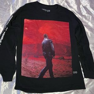 Posty Co. Post Malone 2020 Tour Live in Concert Black Red T-Shirt